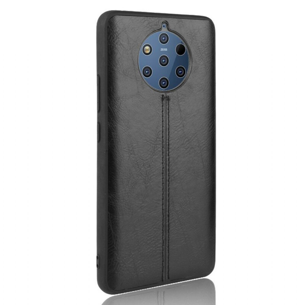 Telefoonhoesje voor Nokia 9 PureView Naad Leereffect