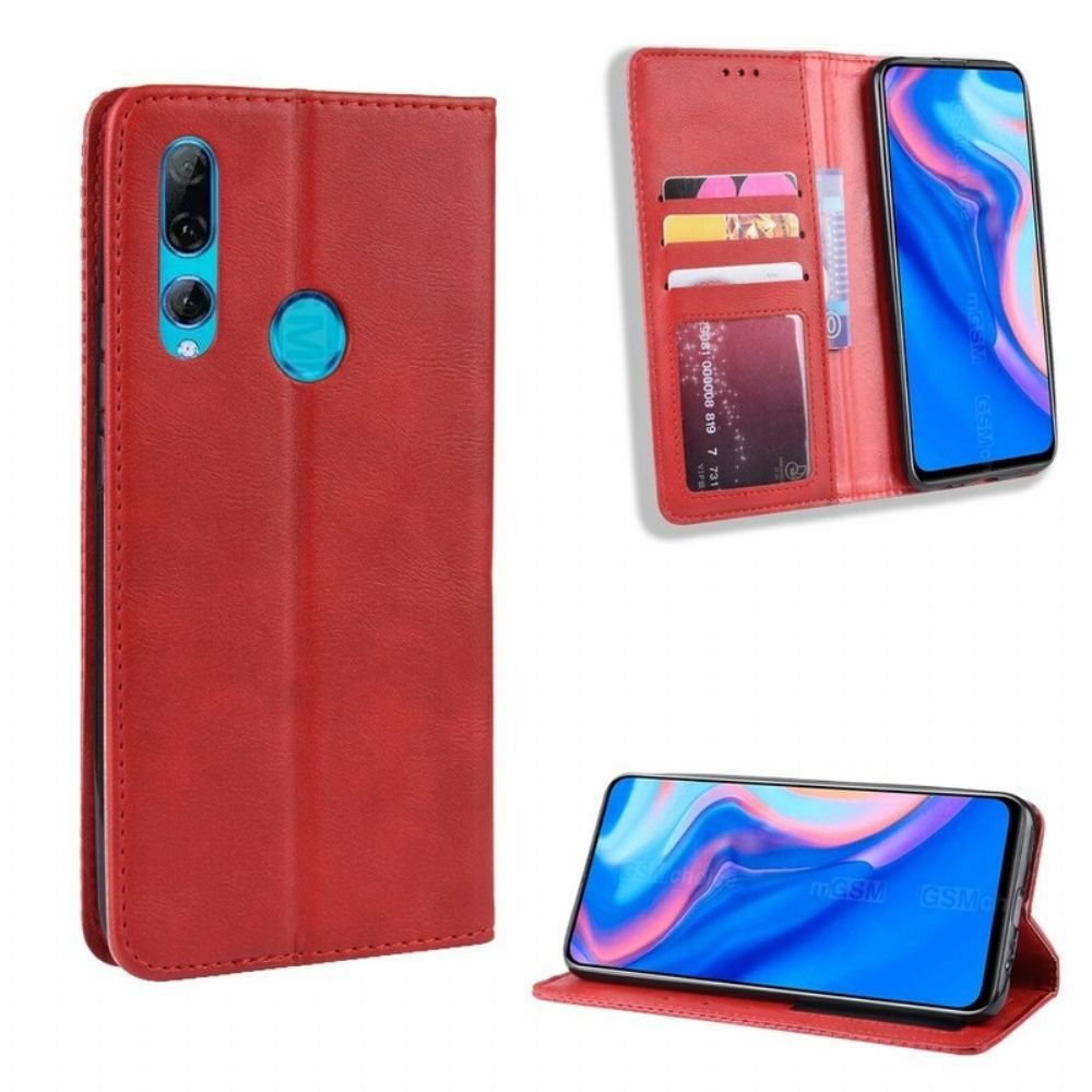 Bescherming Hoesje voor Huawei P Smart Z / Honor 9X Folio-hoesje Vintage Gestileerd Leereffect