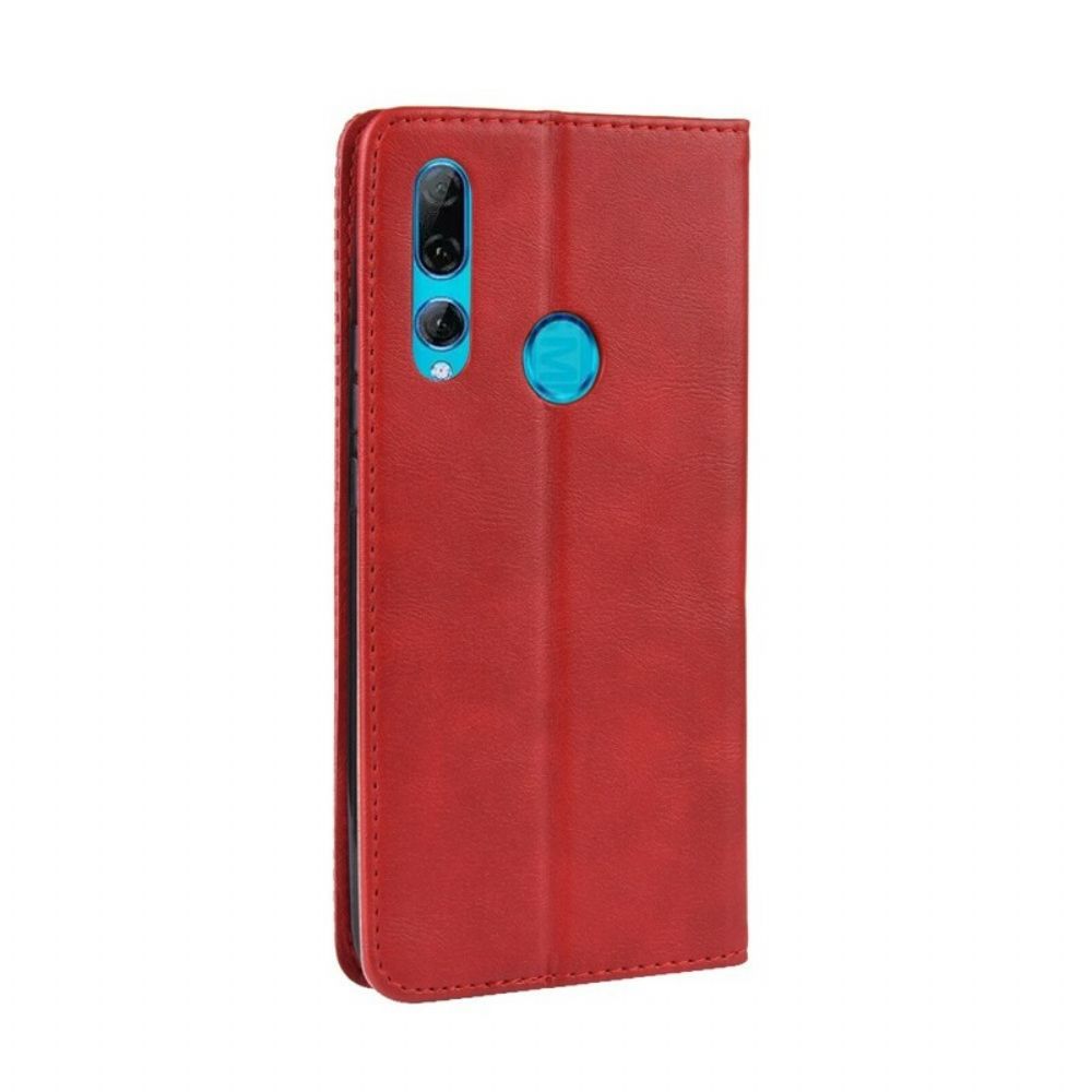 Bescherming Hoesje voor Huawei P Smart Z / Honor 9X Folio-hoesje Vintage Gestileerd Leereffect