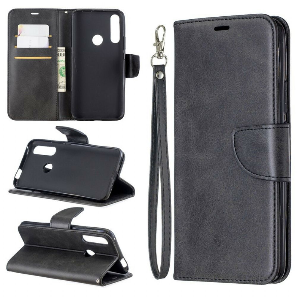 Flip Case voor Huawei P Smart Z / Honor 9X Met Ketting Premium Lederen Band Met Effect