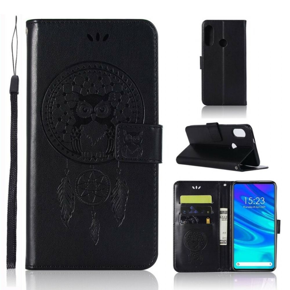 Folio-hoesje voor Huawei P Smart Z / Honor 9X Lederen Effect Catch Dreams Owl