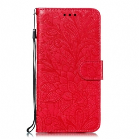 Folio-hoesje voor Huawei P Smart Z / Honor 9X Met Ketting Tribal Band Bloemen