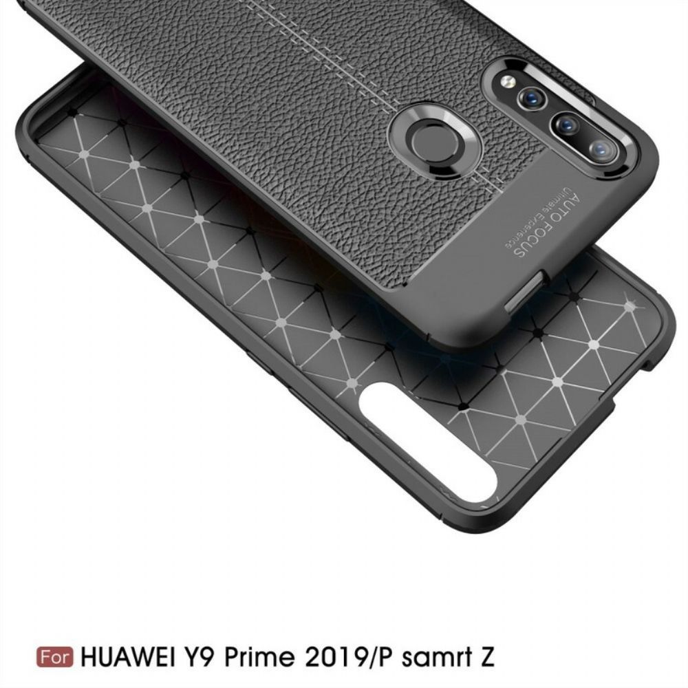 Hoesje voor Huawei P Smart Z / Honor 9X Dubbele Lijn Litchi Leder Effect