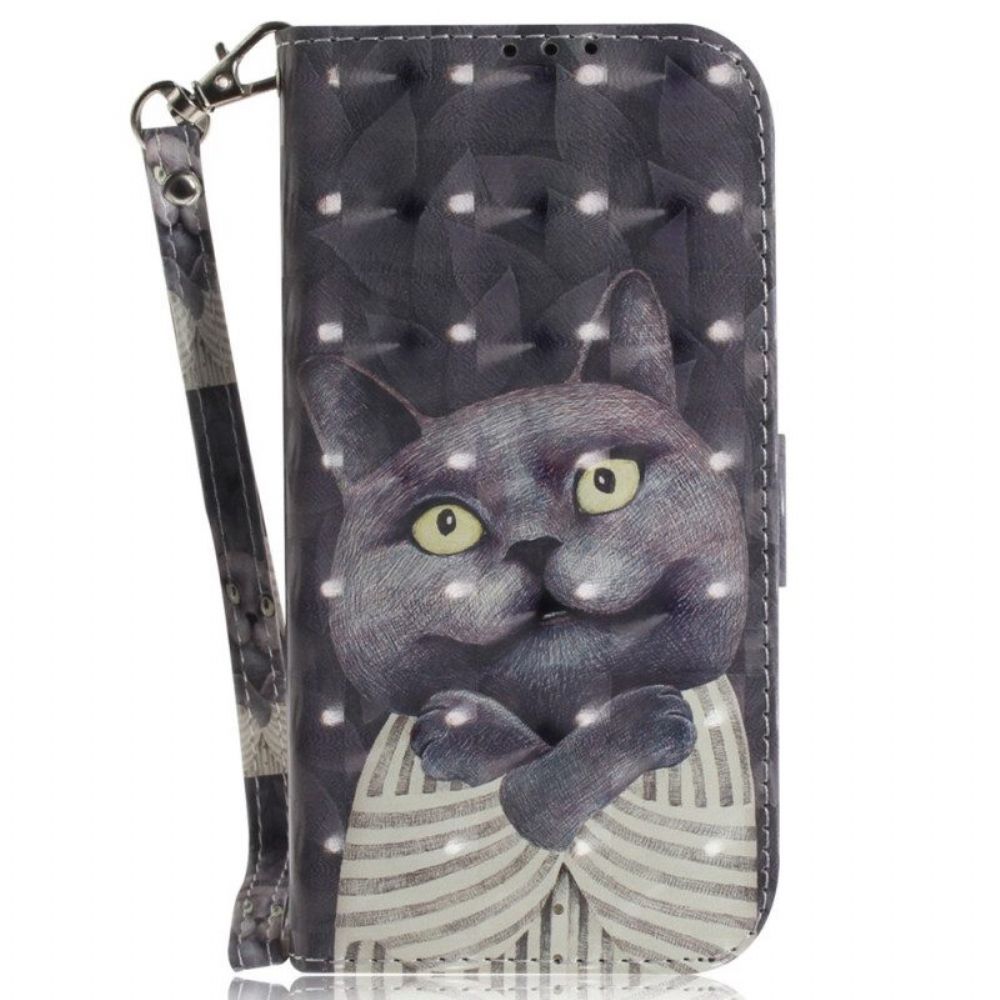 Folio-hoesje voor Xiaomi Redmi Note 12 4G Met Ketting Originele String Cat