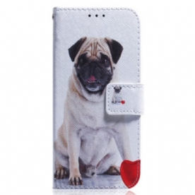 Folio-hoesje voor Xiaomi Redmi Note 12 4G Mops Hond