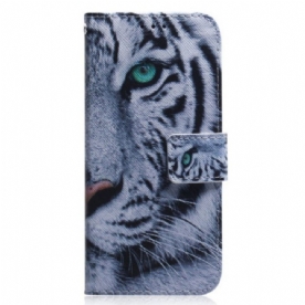 Folio-hoesje voor Xiaomi Redmi Note 12 4G Witte Tijger