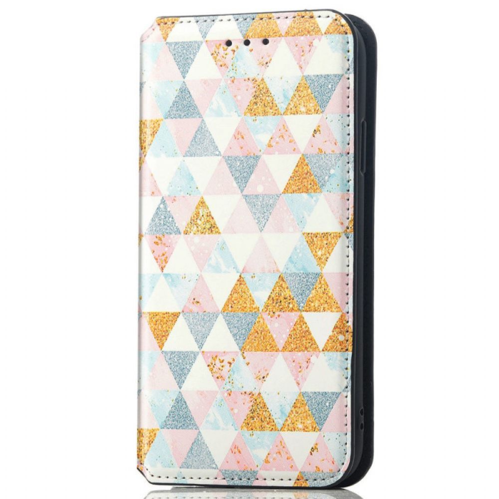 Bescherming Hoesje voor Realme 9i Folio-hoesje Caseoo Kleurrijk Geometrisch Patroon