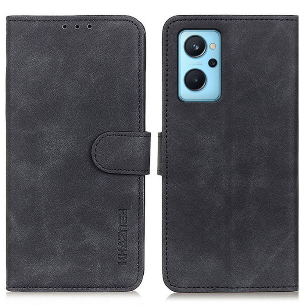 Flip Case voor Realme 9i Vintage Leereffect Khazneh