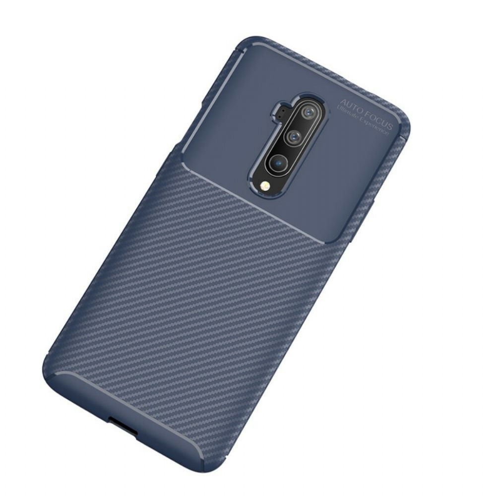 Hoesje voor OnePlus 7T Pro Flexibele Koolstofvezeltextuur