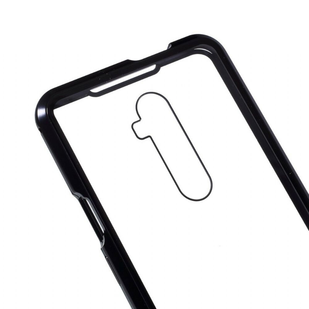 Hoesje voor OnePlus 7T Pro Metalen Randen En Gehard Glas