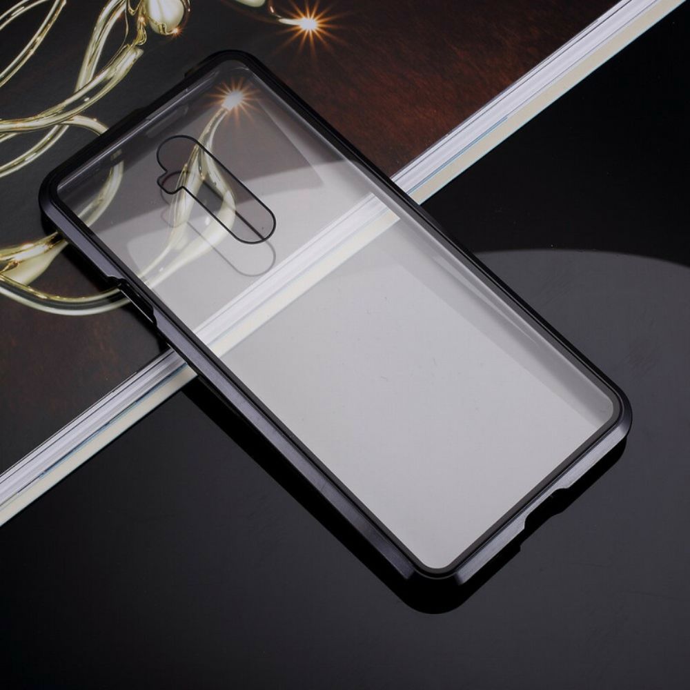 Hoesje voor OnePlus 7T Pro Metalen Randen En Gehard Glas