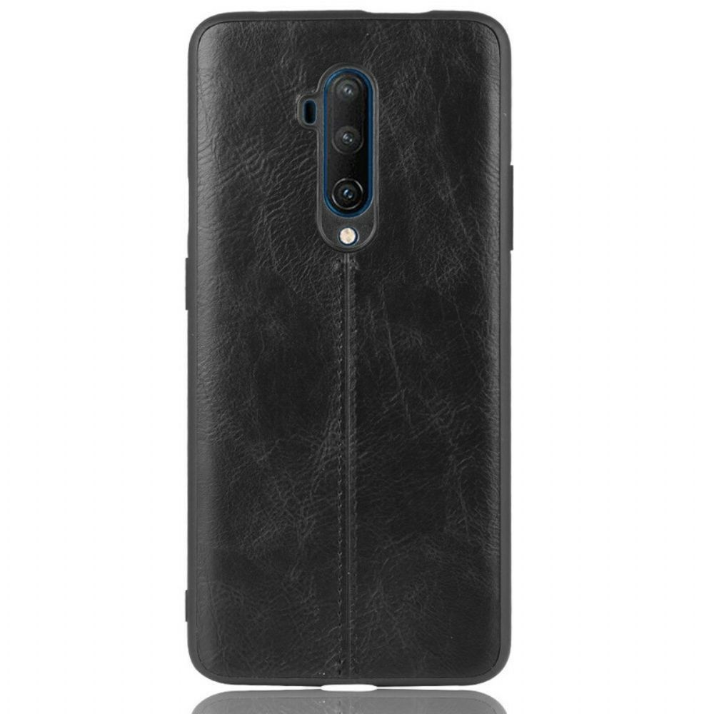 Hoesje voor OnePlus 7T Pro Naad Leereffect