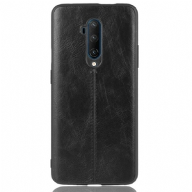 Hoesje voor OnePlus 7T Pro Naad Leereffect