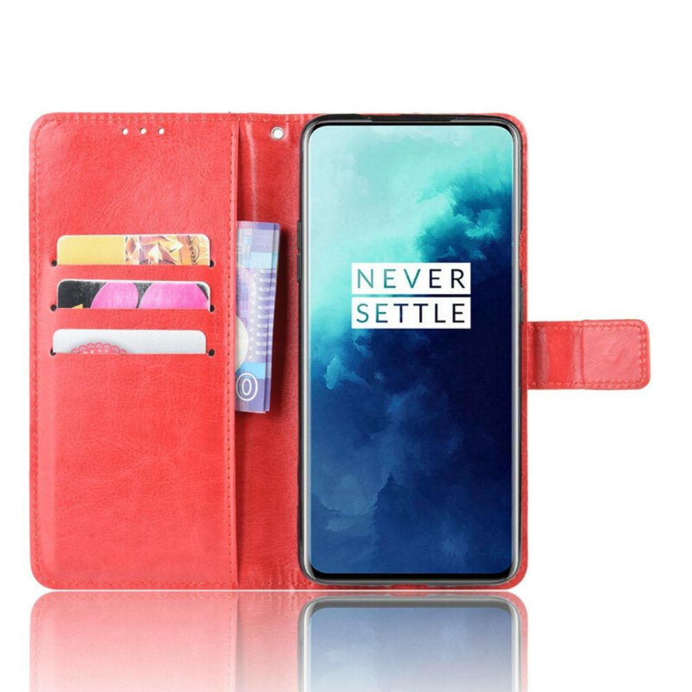 Leren Hoesje voor OnePlus 7T Pro Flitsachtig Kunstleer