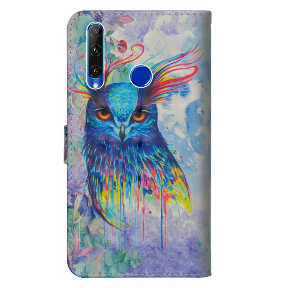 Folio-hoesje voor Honor 20 Lite / 20e Aquarel Vogel