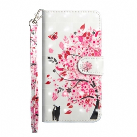 Leren Hoesje voor Honor 20 Lite / 20e Roze Boom