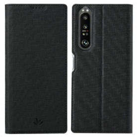 Bescherming Hoesje voor Sony Xperia 1 III Folio-hoesje Vili Dmx Getextureerd