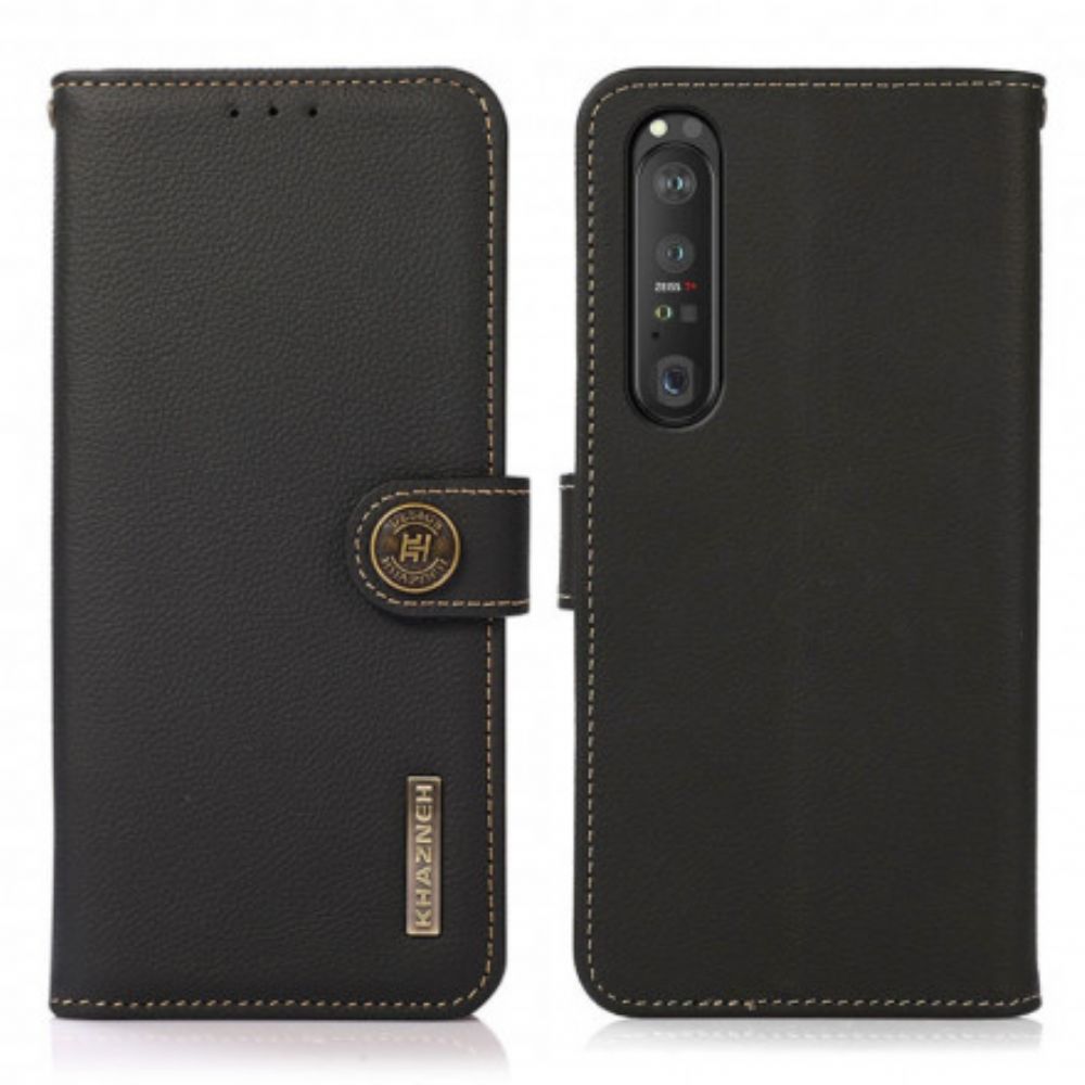 Flip Case voor Sony Xperia 1 III Imitatieleer Khazneh Rfid