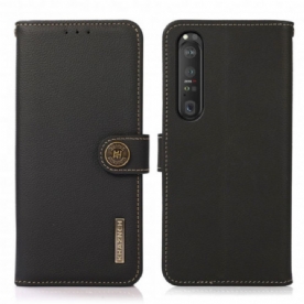 Flip Case voor Sony Xperia 1 III Imitatieleer Khazneh Rfid