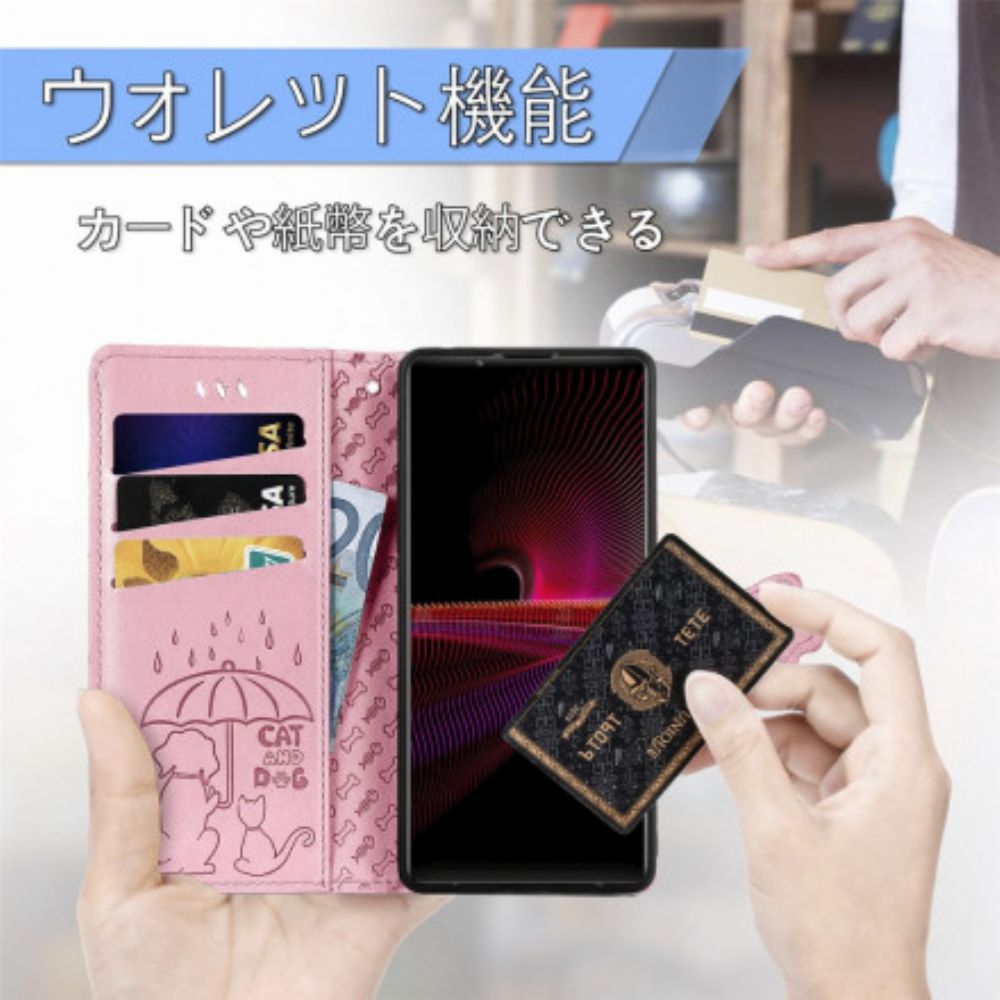 Folio-hoesje voor Sony Xperia 1 III Geanimeerde Dieren