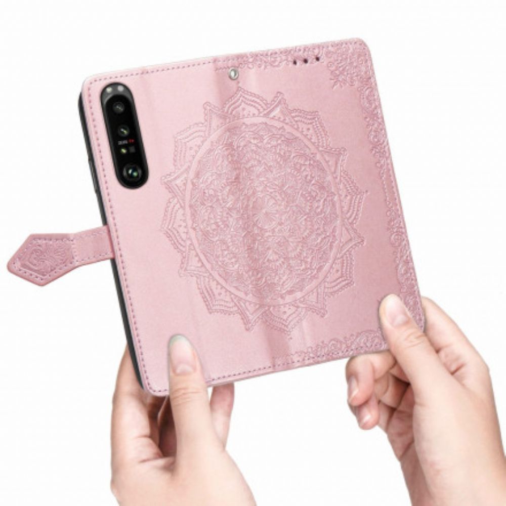 Folio-hoesje voor Sony Xperia 1 III Mandala Van Middelbare Leeftijd