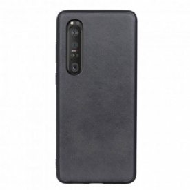 Telefoonhoesje voor Sony Xperia 1 III Ledereffect