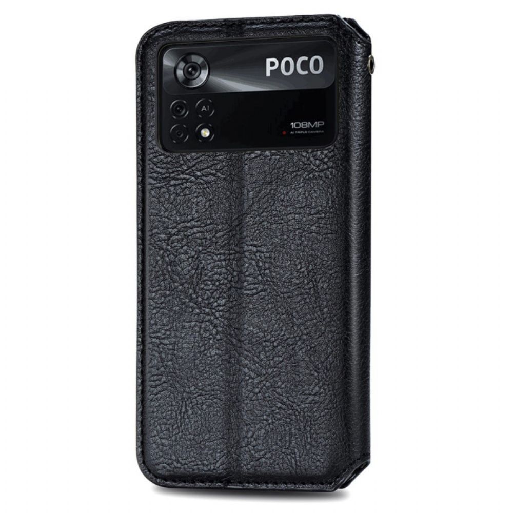 Bescherming Hoesje voor Poco X4 Pro 5G Folio-hoesje 3d-kubussen