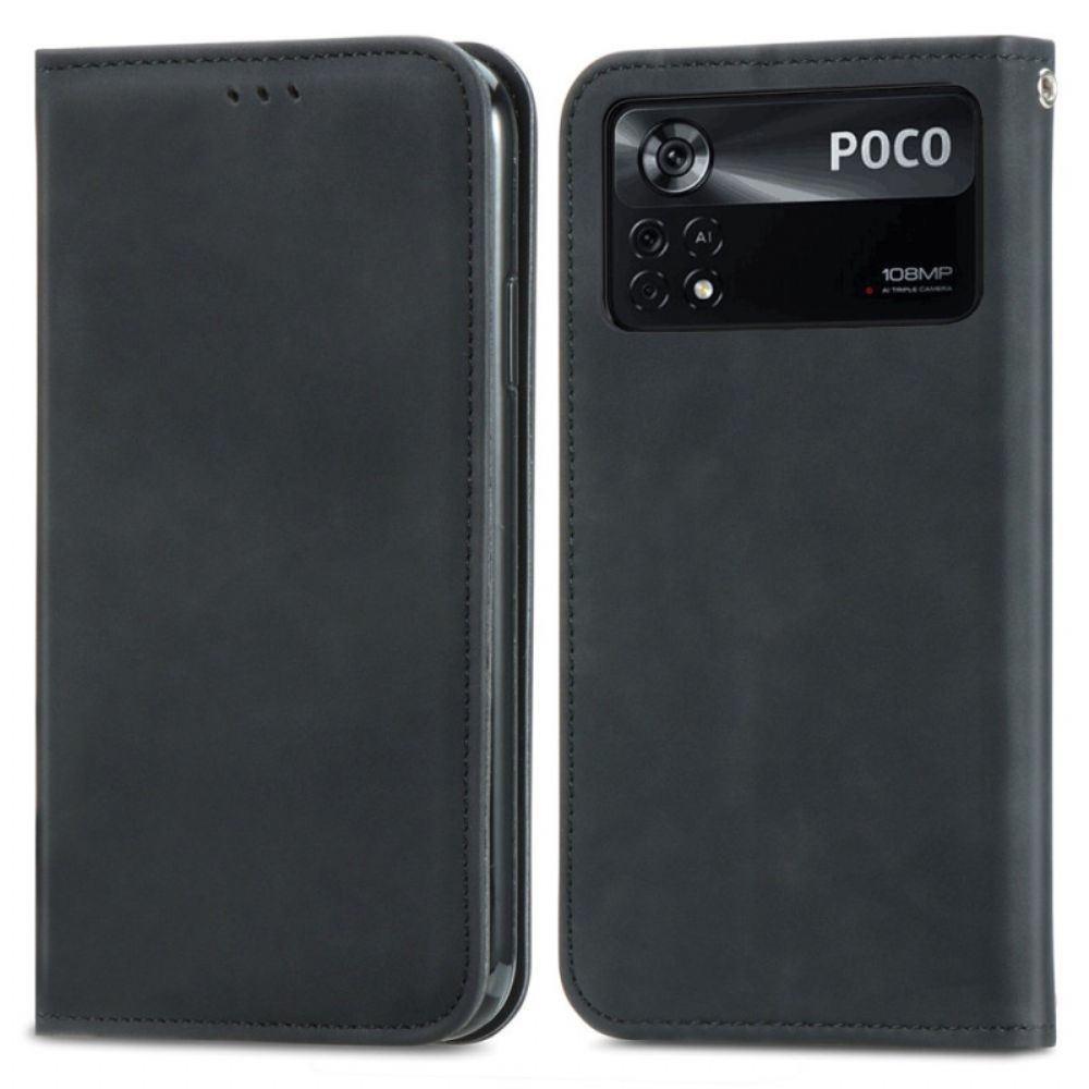 Bescherming Hoesje voor Poco X4 Pro 5G Folio-hoesje Elegantie