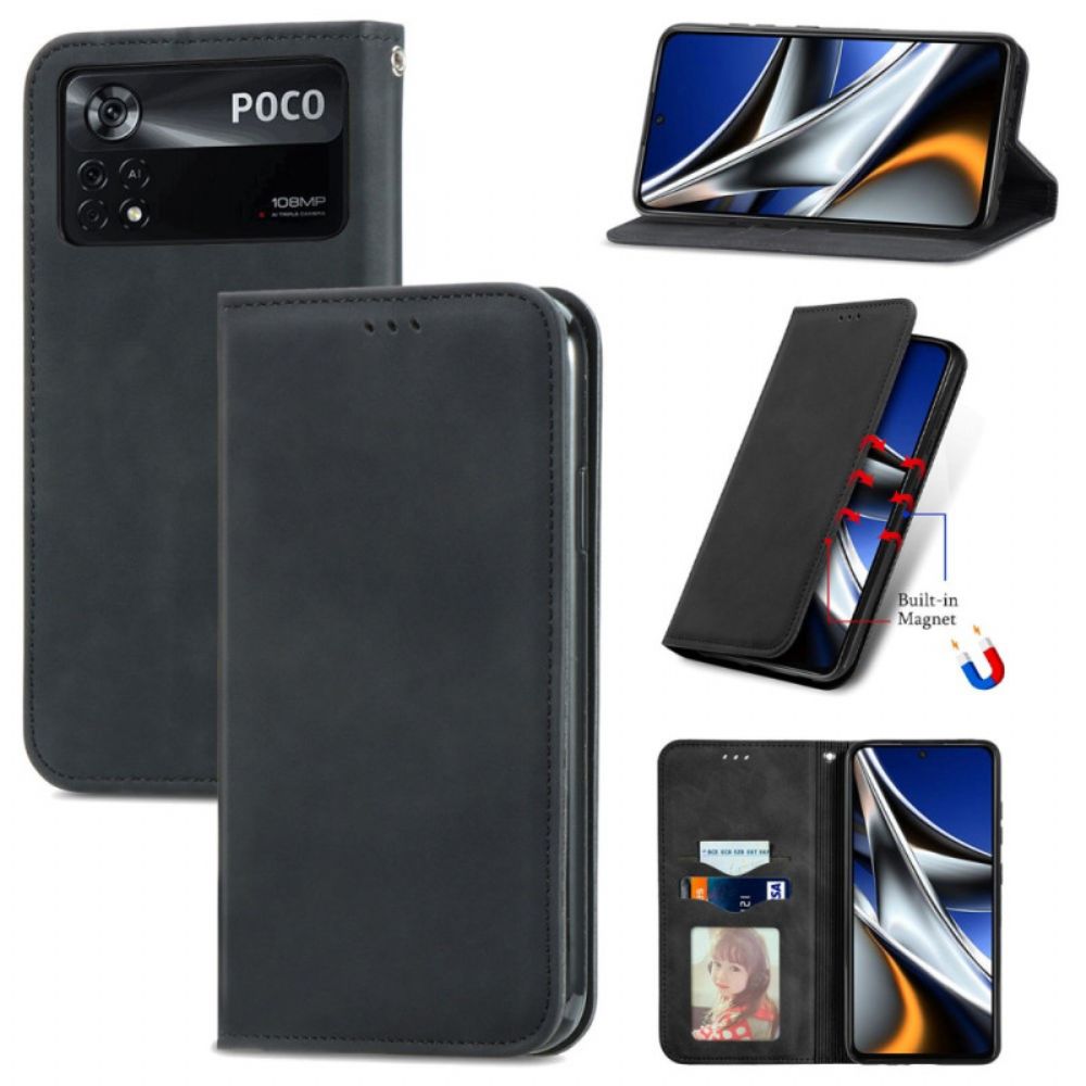 Bescherming Hoesje voor Poco X4 Pro 5G Folio-hoesje Elegantie