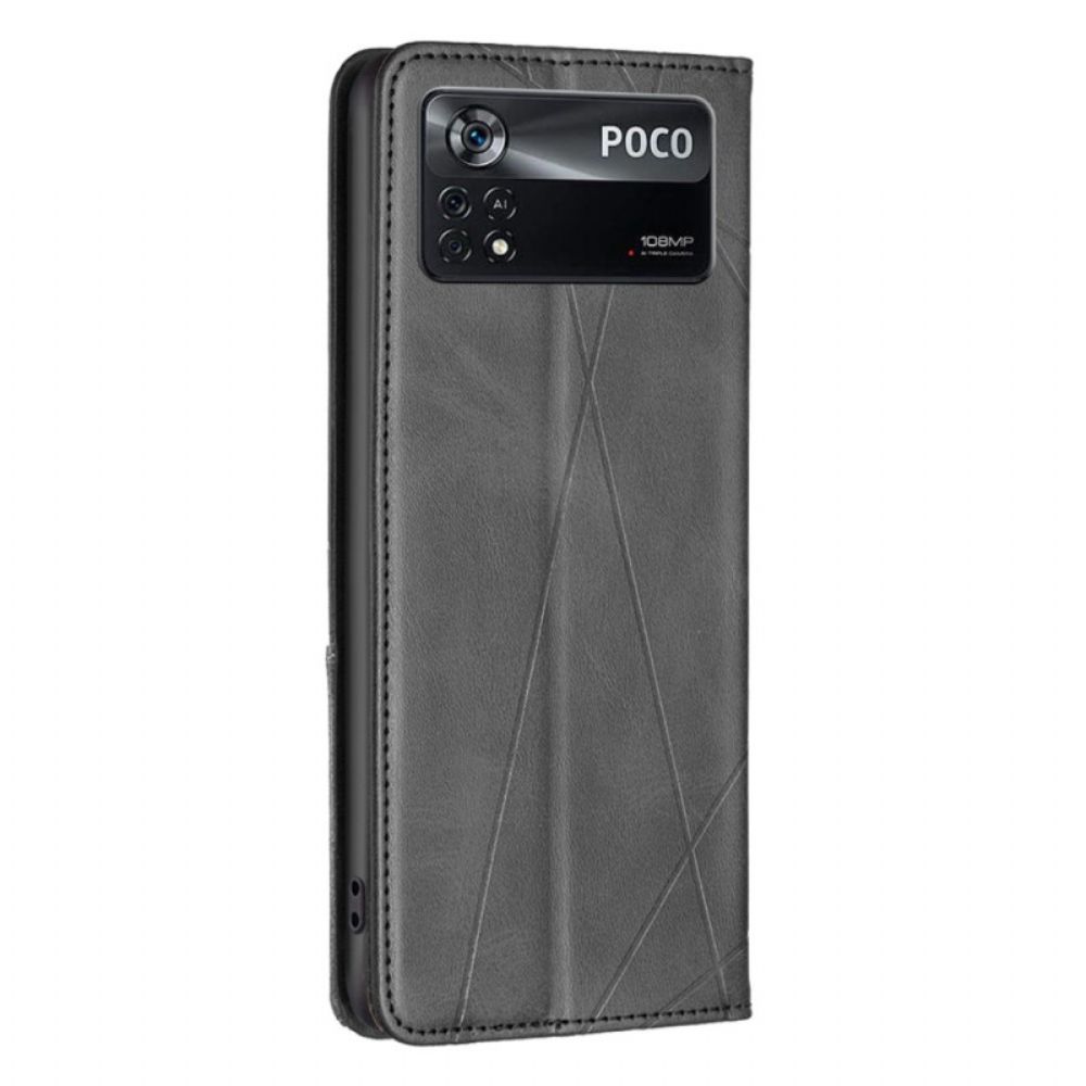 Bescherming Hoesje voor Poco X4 Pro 5G Folio-hoesje Geometrische Patronen