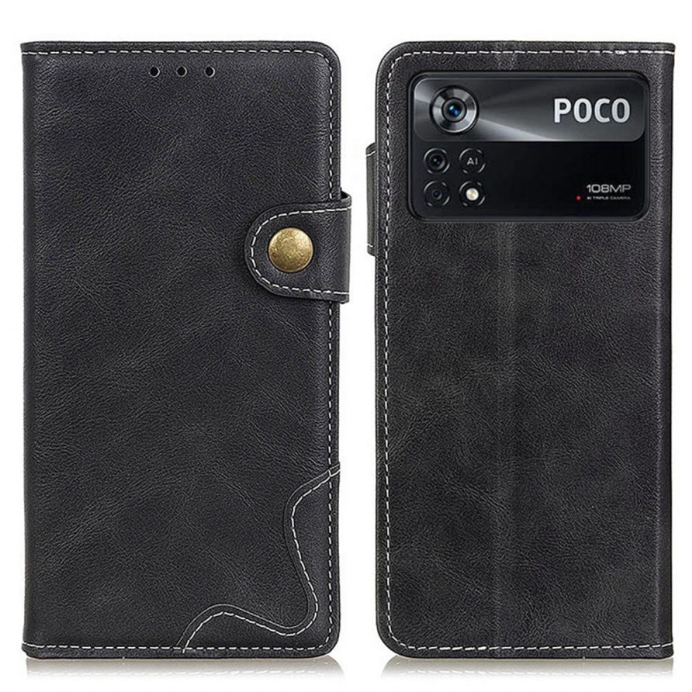 Flip Case voor Poco X4 Pro 5G Artistiek Naaien