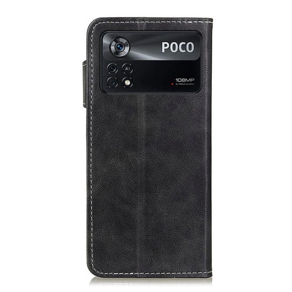 Flip Case voor Poco X4 Pro 5G Artistiek Naaien