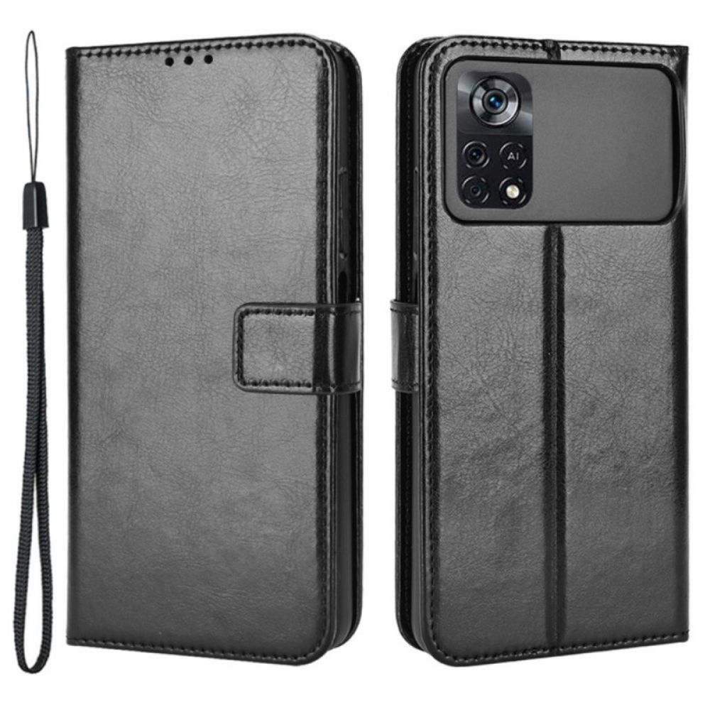 Flip Case voor Poco X4 Pro 5G Flitsachtig Kunstleer