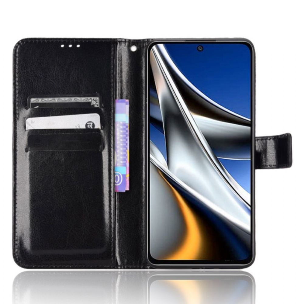 Flip Case voor Poco X4 Pro 5G Flitsachtig Kunstleer