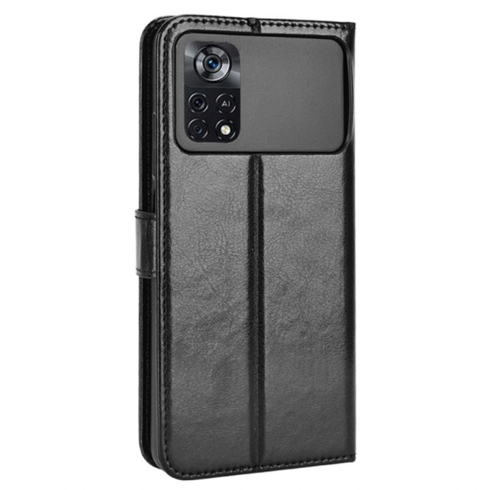 Flip Case voor Poco X4 Pro 5G Flitsachtig Kunstleer