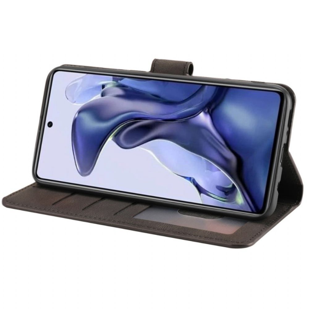 Flip Case voor Poco X4 Pro 5G Lederen Stijl Met Riem