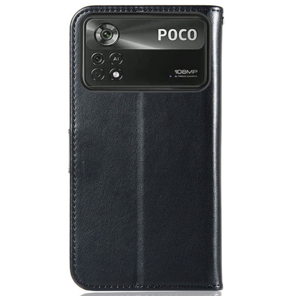 Flip Case voor Poco X4 Pro 5G Met Ketting Thong Uil Dromenvanger