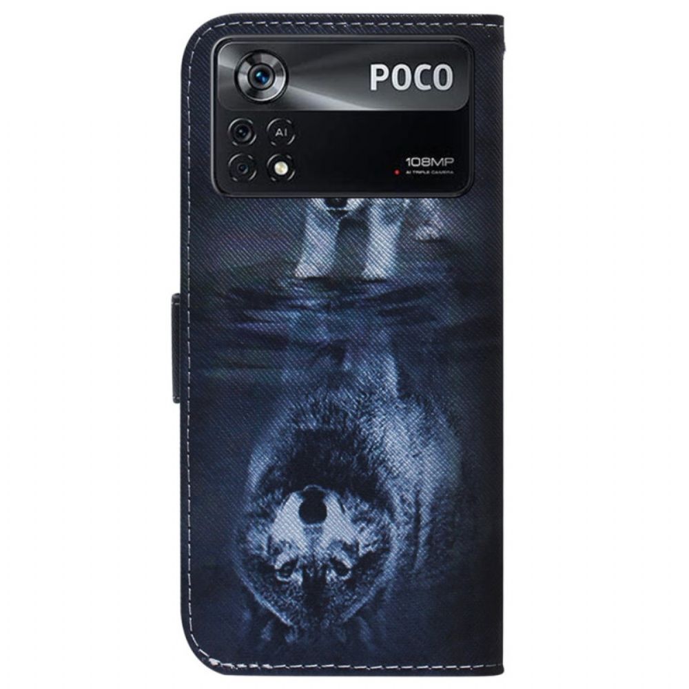 Folio-hoesje voor Poco X4 Pro 5G Droom Van Puppy