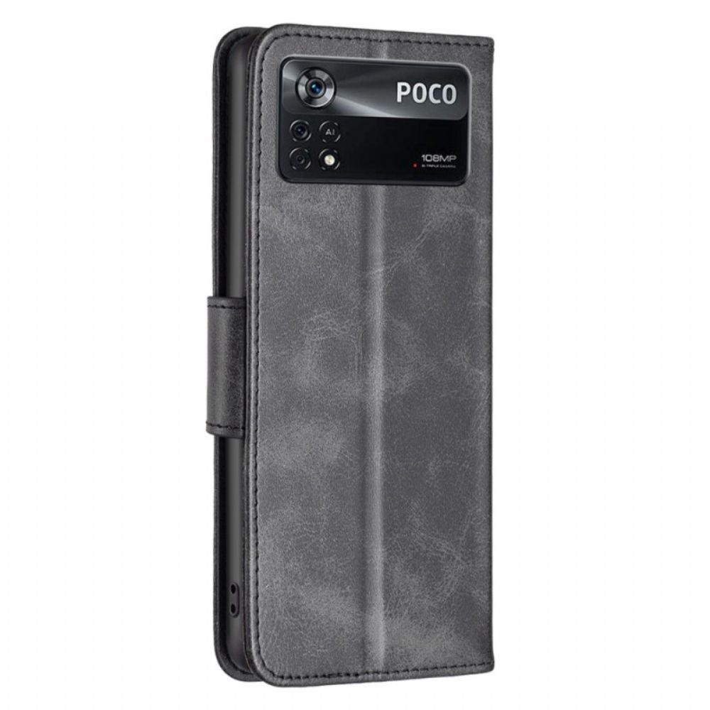 Folio-hoesje voor Poco X4 Pro 5G Gesp En Riem