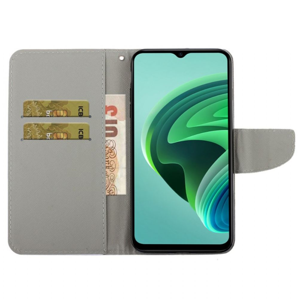 Folio-hoesje voor Poco X4 Pro 5G Met Ketting Band Patchwork