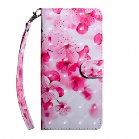 Folio-hoesje voor Poco X4 Pro 5G Met Ketting Bloemen Strappy