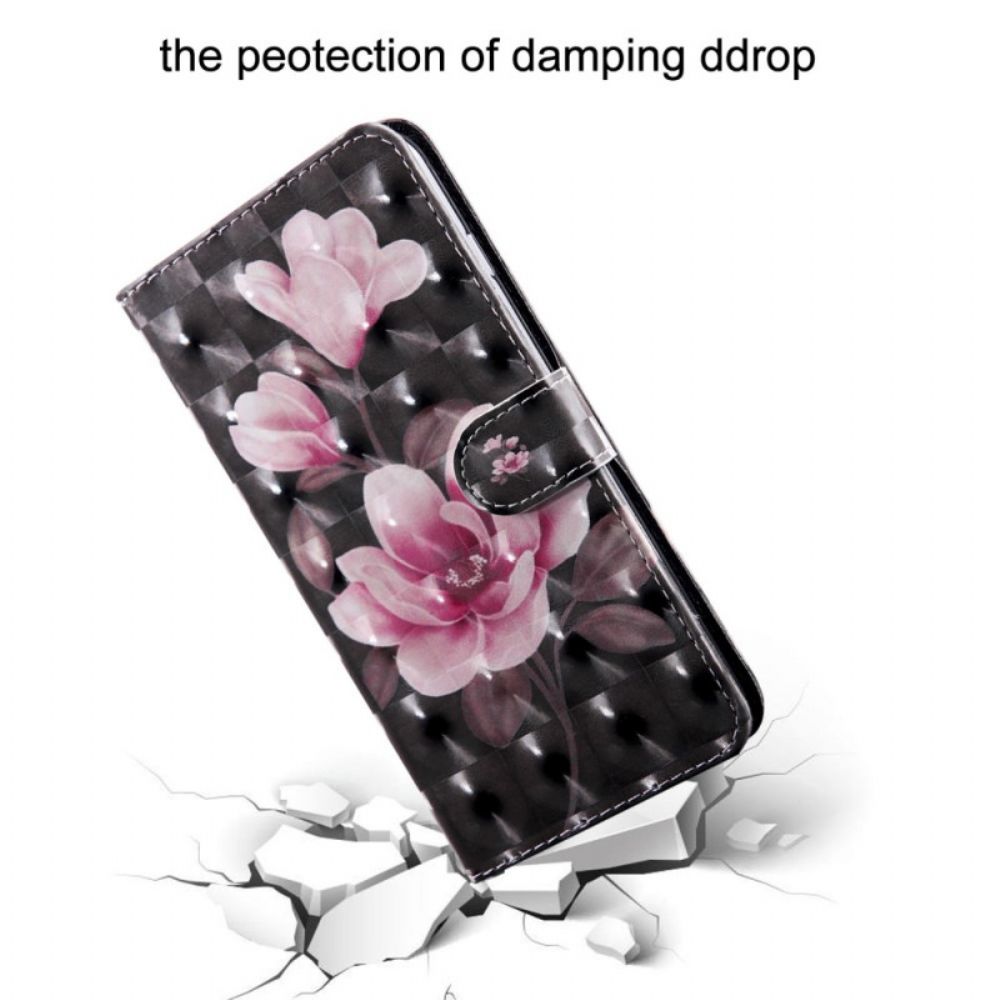 Folio-hoesje voor Poco X4 Pro 5G Met Ketting Bloemen Strappy