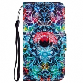 Folio-hoesje voor Poco X4 Pro 5G Met Ketting String Mandala