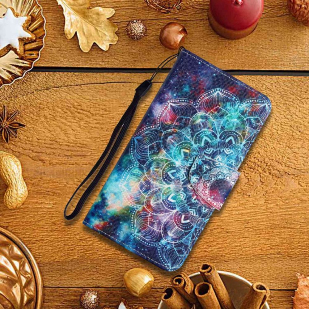 Folio-hoesje voor Poco X4 Pro 5G Met Ketting String Mandala