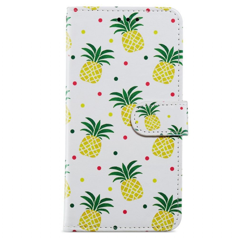 Folio-hoesje voor Poco X4 Pro 5G Met Ketting Thong Ananas