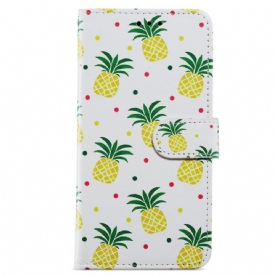 Folio-hoesje voor Poco X4 Pro 5G Met Ketting Thong Ananas