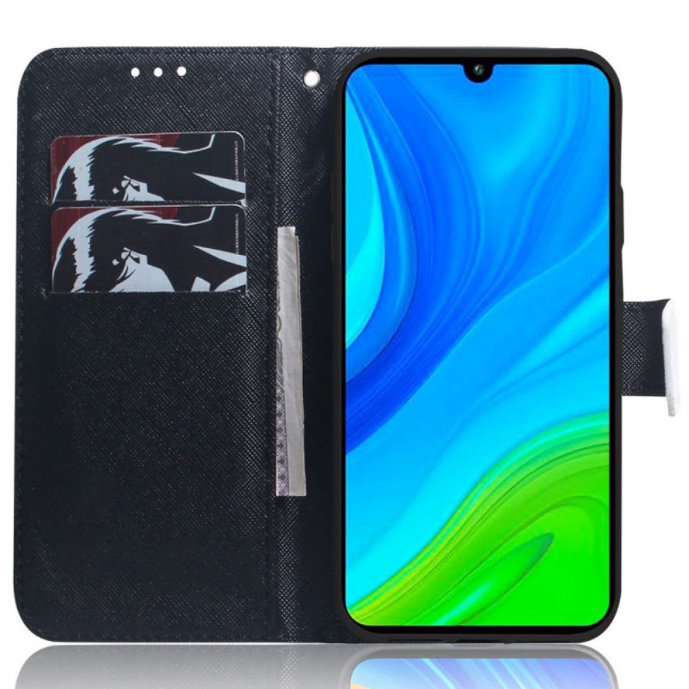 Folio-hoesje voor Poco X4 Pro 5G Met Ketting Thong Eekhoorns