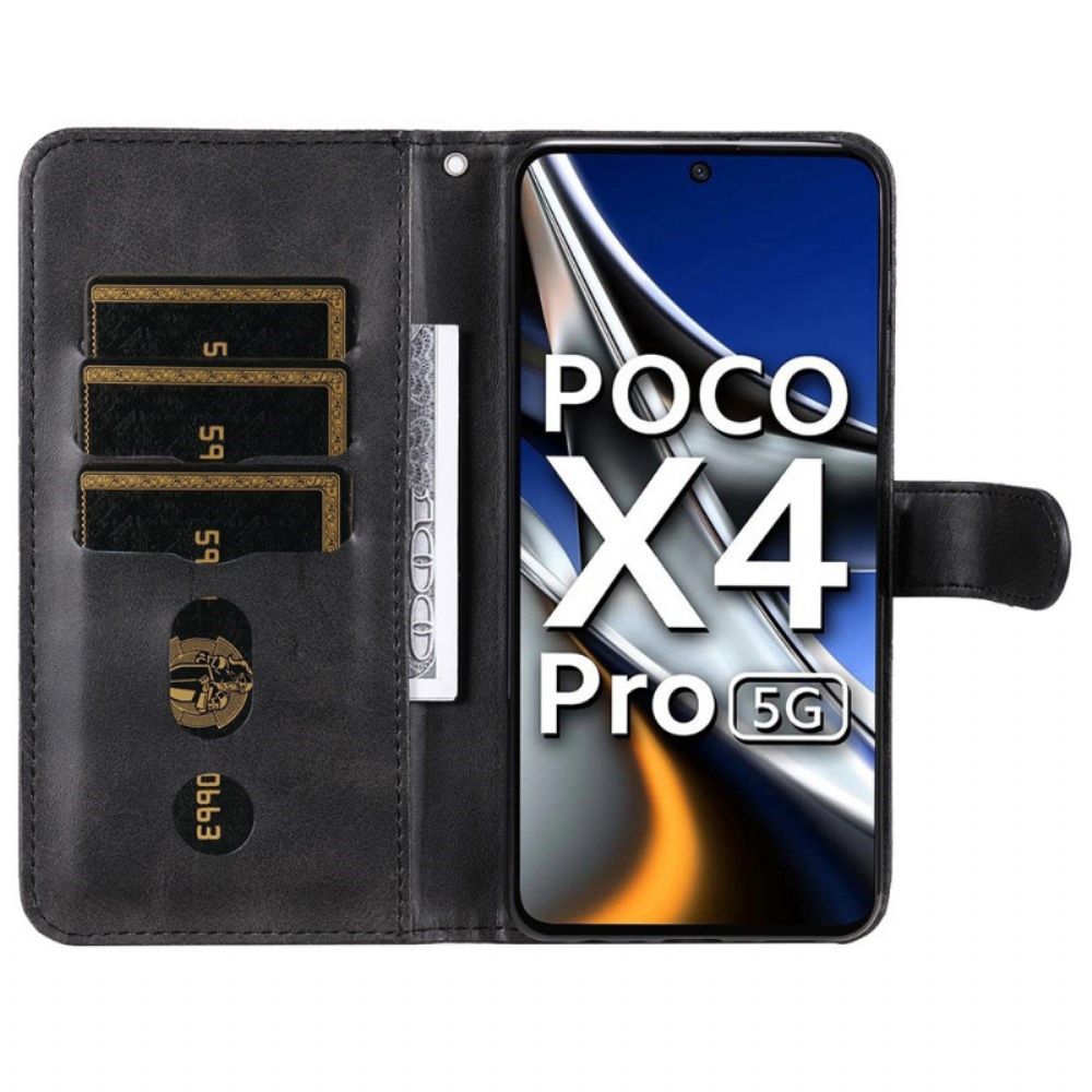 Folio-hoesje voor Poco X4 Pro 5G Muntentas