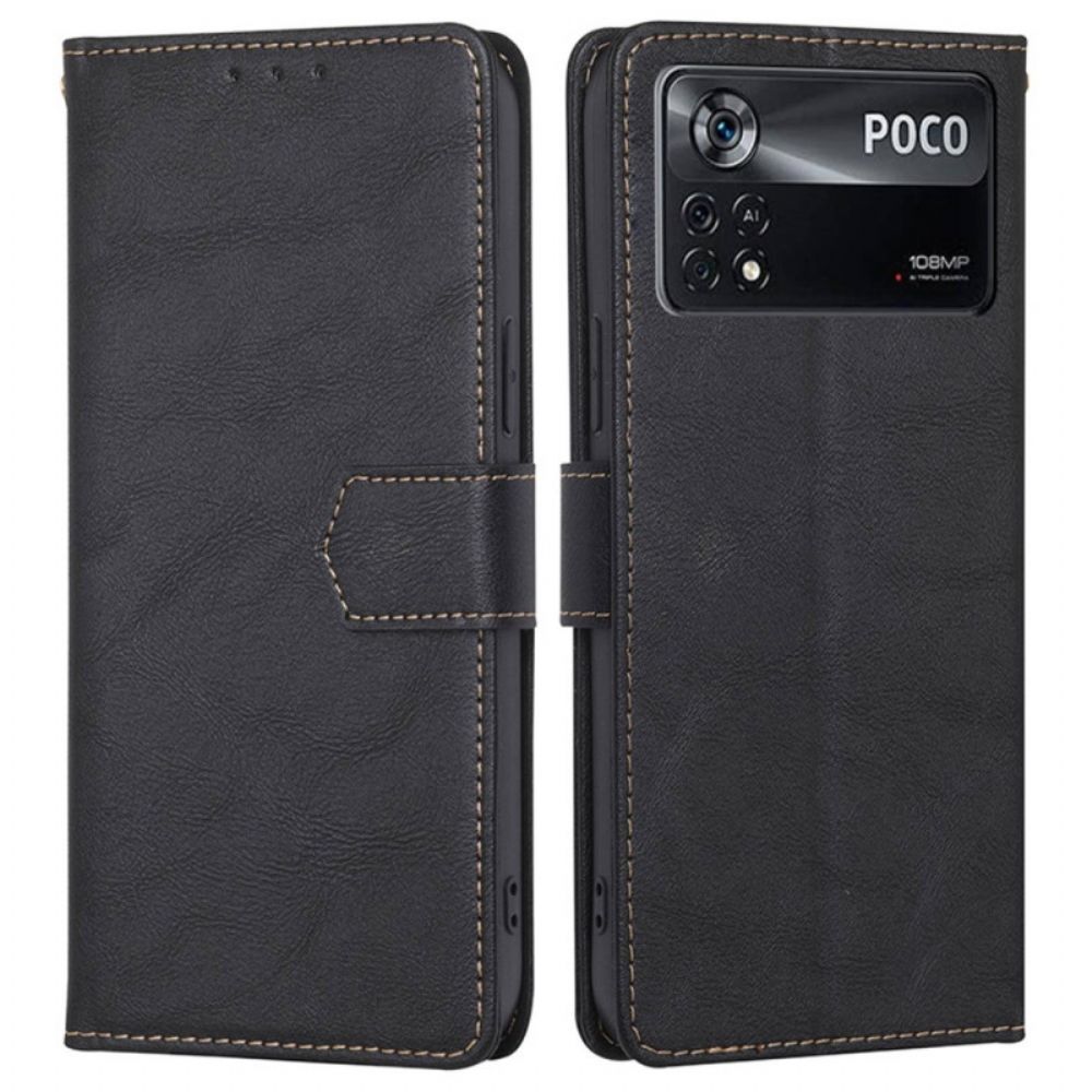 Folio-hoesje voor Poco X4 Pro 5G Rfid Klassiek