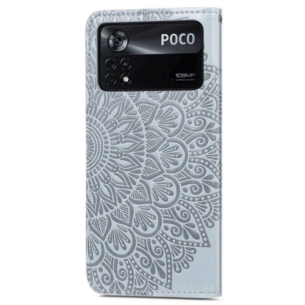 Folio-hoesje voor Poco X4 Pro 5G Tribale Bladeren